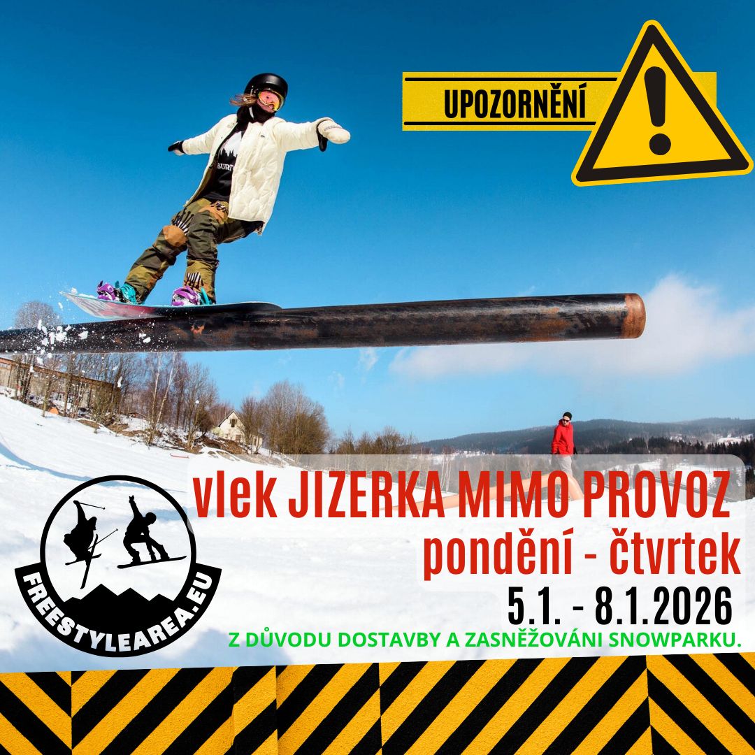 vlek JIZERKA - od pondělí mimo provoz